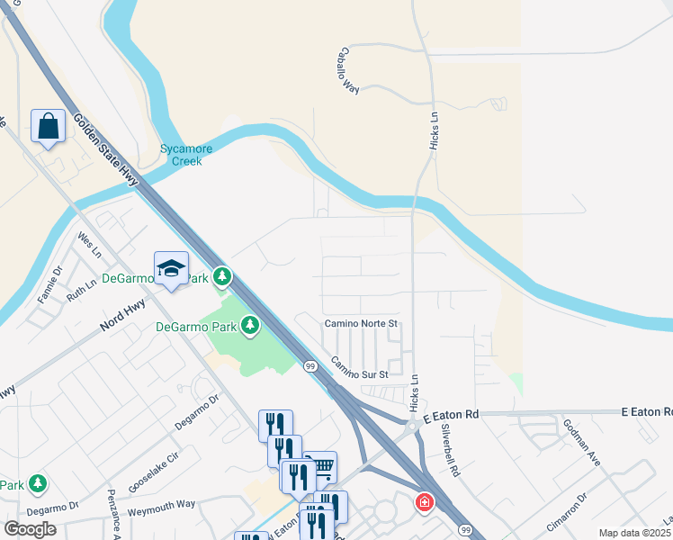 map of restaurants, bars, coffee shops, grocery stores, and more near in Chico