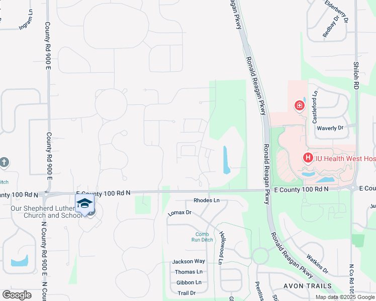 map of restaurants, bars, coffee shops, grocery stores, and more near 9764 Noah Road in Avon
