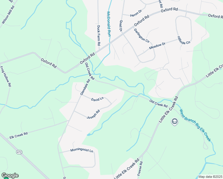 map of restaurants, bars, coffee shops, grocery stores, and more near 273 Old Creek Road in Oxford