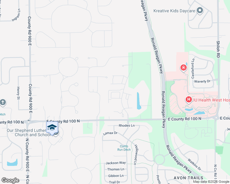 map of restaurants, bars, coffee shops, grocery stores, and more near 9765 Noah Road in Avon