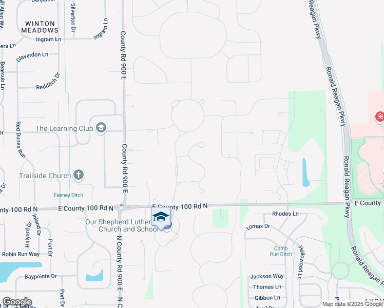 map of restaurants, bars, coffee shops, grocery stores, and more near 9285 Cobble Court in Avon