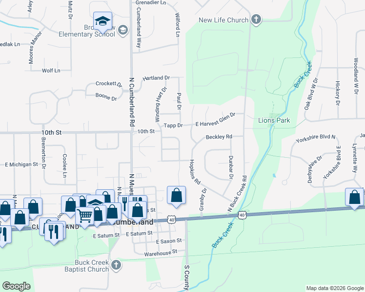 map of restaurants, bars, coffee shops, grocery stores, and more near 915 Washington Cove Way in Indianapolis
