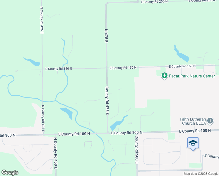map of restaurants, bars, coffee shops, grocery stores, and more near 1353 County Road 475 East in Avon