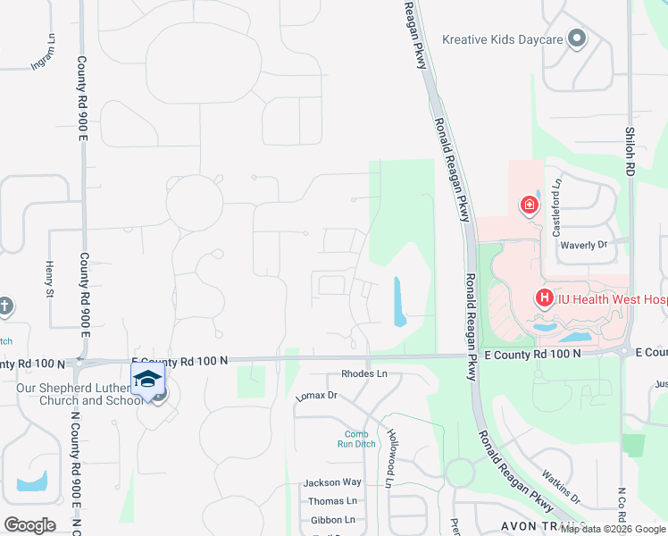 map of restaurants, bars, coffee shops, grocery stores, and more near 9770 Noah Road in Avon