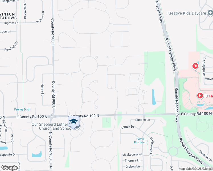 map of restaurants, bars, coffee shops, grocery stores, and more near 1282 Eton Way in Avon