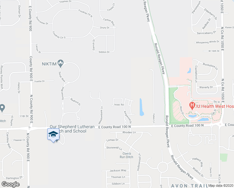 map of restaurants, bars, coffee shops, grocery stores, and more near 9764 Noah Road in Avon