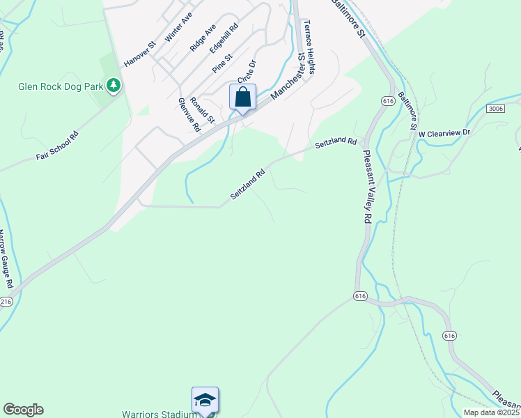 map of restaurants, bars, coffee shops, grocery stores, and more near 12274 Jessica Lane in Glen Rock