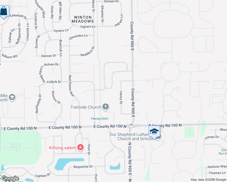 map of restaurants, bars, coffee shops, grocery stores, and more near 1235 Redstone Drive in Avon