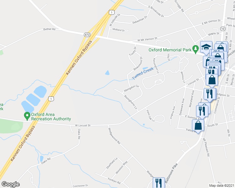 map of restaurants, bars, coffee shops, grocery stores, and more near 744 Risinghurst Lane in Oxford