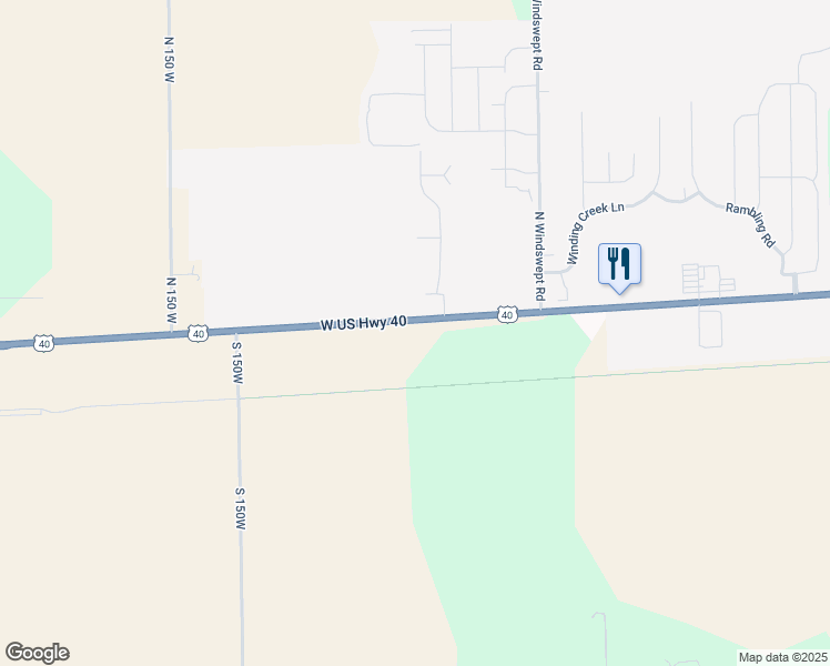 map of restaurants, bars, coffee shops, grocery stores, and more near 1001 West US Highway 40 in Greenfield