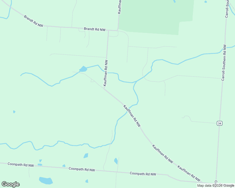 map of restaurants, bars, coffee shops, grocery stores, and more near 3510 Kauffman Road Northwest in Carroll