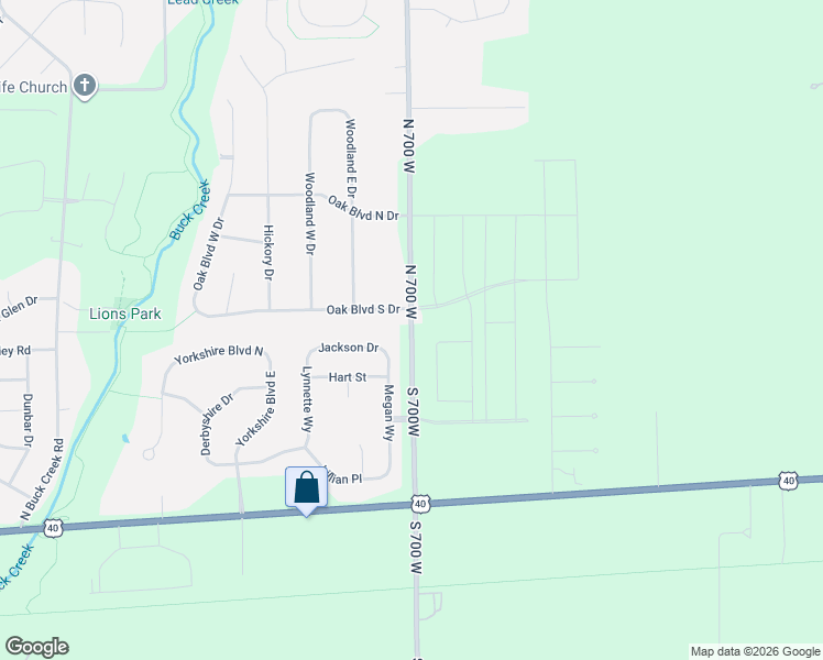 map of restaurants, bars, coffee shops, grocery stores, and more near 5 North 700 West in Greenfield