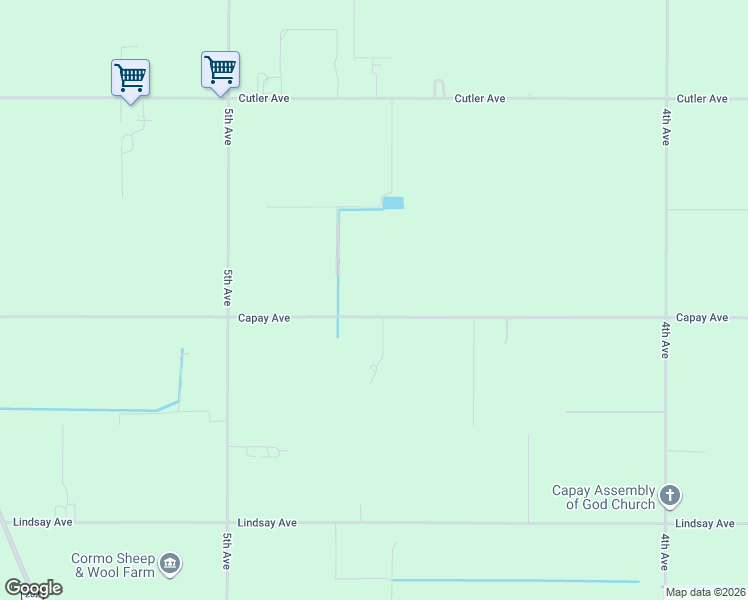 map of restaurants, bars, coffee shops, grocery stores, and more near 7378 Capay Avenue in Orland