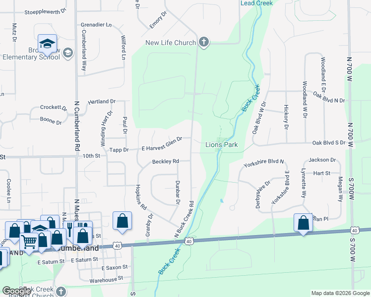 map of restaurants, bars, coffee shops, grocery stores, and more near 12291 East Harvest Glen Drive in Indianapolis