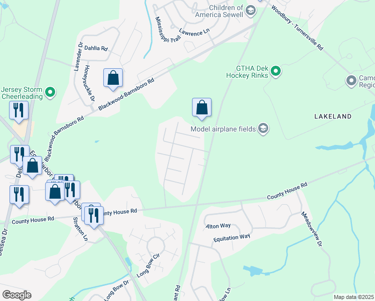 map of restaurants, bars, coffee shops, grocery stores, and more near 13 Pleasant Valley Drive in Washington Township