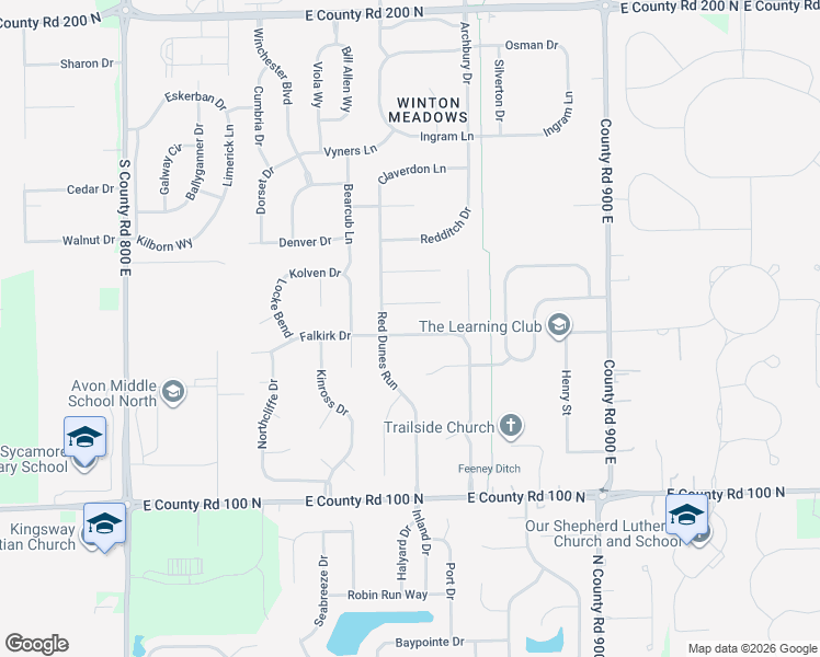 map of restaurants, bars, coffee shops, grocery stores, and more near 8576 Black Stone Crossing in Avon