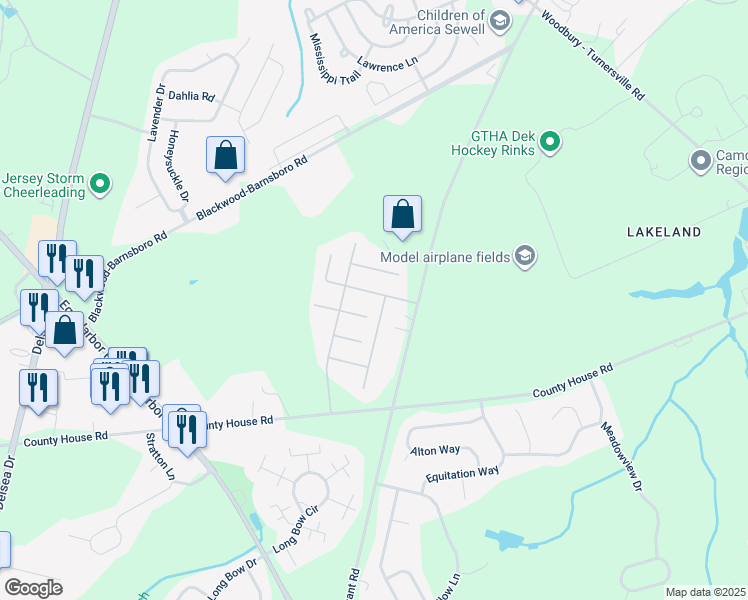 map of restaurants, bars, coffee shops, grocery stores, and more near 13 Pleasant Valley Drive in Washington Township