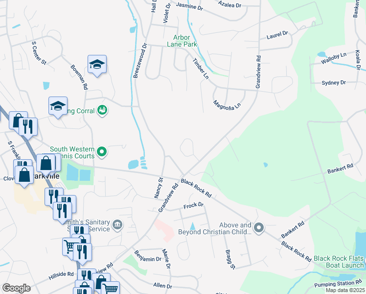 map of restaurants, bars, coffee shops, grocery stores, and more near 16 Pinewood Circle in Hanover