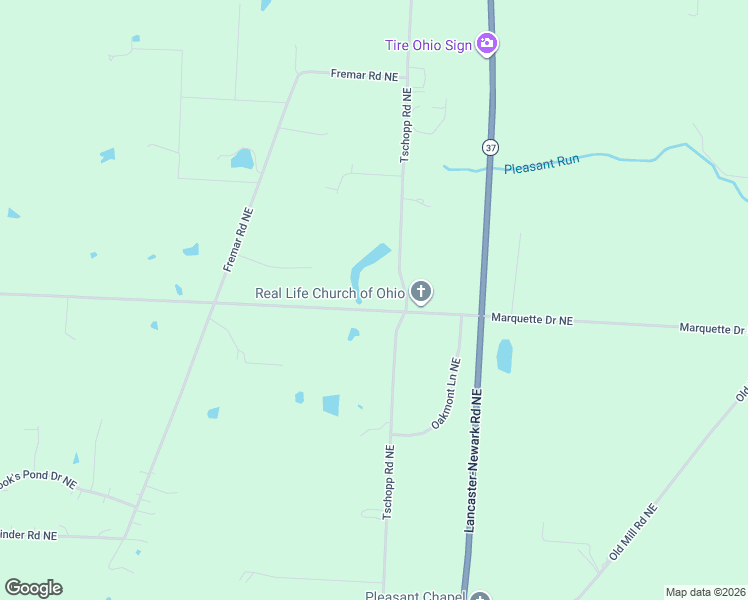 map of restaurants, bars, coffee shops, grocery stores, and more near 952 Marquette Drive Northeast in Lancaster