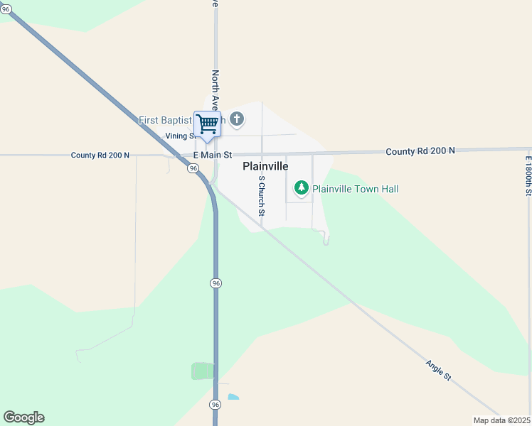 map of restaurants, bars, coffee shops, grocery stores, and more near 182 South Church Street in Plainville