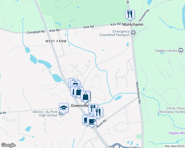 map of restaurants, bars, coffee shops, grocery stores, and more near 3929 Heather Drive in Wilmington
