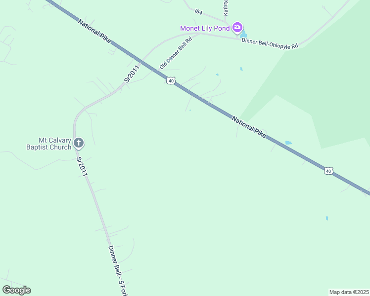 map of restaurants, bars, coffee shops, grocery stores, and more near 4342 National Pike in Markleysburg