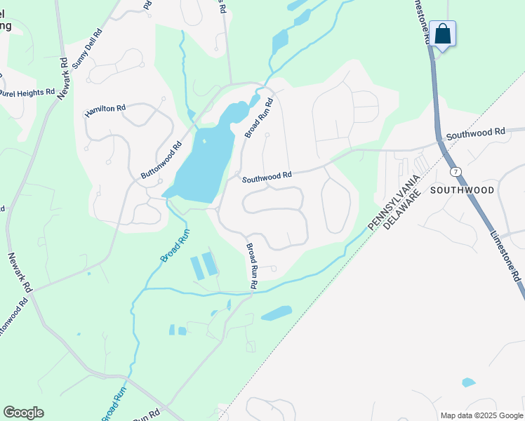 map of restaurants, bars, coffee shops, grocery stores, and more near 1034 Saint George's Lane in Landenberg