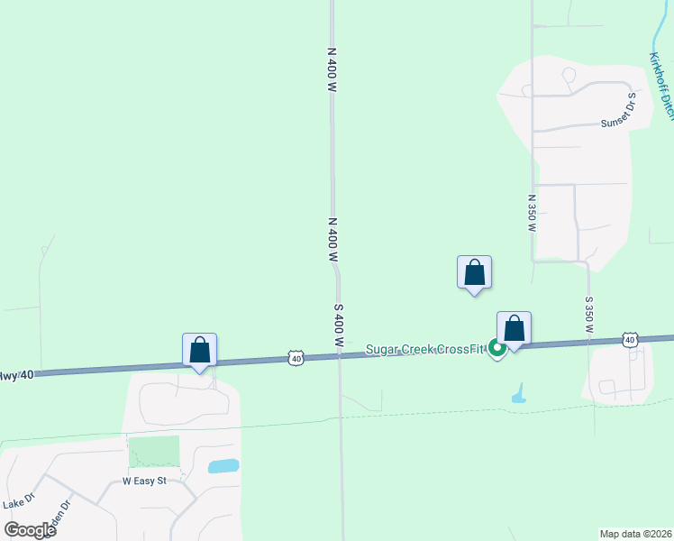 map of restaurants, bars, coffee shops, grocery stores, and more near 2 South 400 West in Greenfield