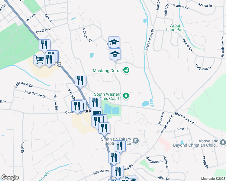 map of restaurants, bars, coffee shops, grocery stores, and more near 4 Valley View Road in Hanover