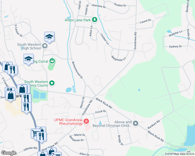 map of restaurants, bars, coffee shops, grocery stores, and more near 24 Pinewood Circle in Hanover