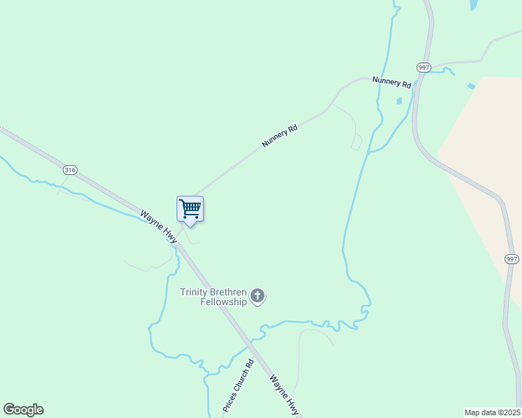 map of restaurants, bars, coffee shops, grocery stores, and more near in Waynesboro