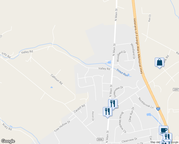 map of restaurants, bars, coffee shops, grocery stores, and more near 5 Asbury Lane in Shrewsbury