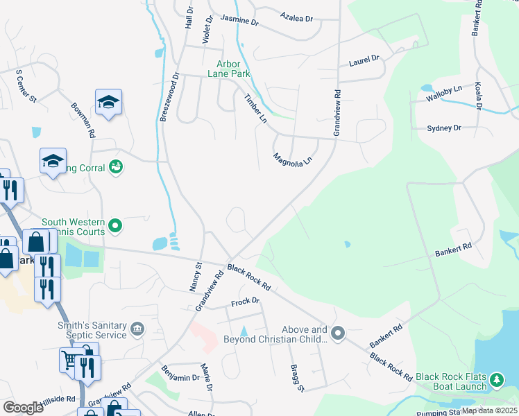 map of restaurants, bars, coffee shops, grocery stores, and more near 2445 Grandview Road in Hanover