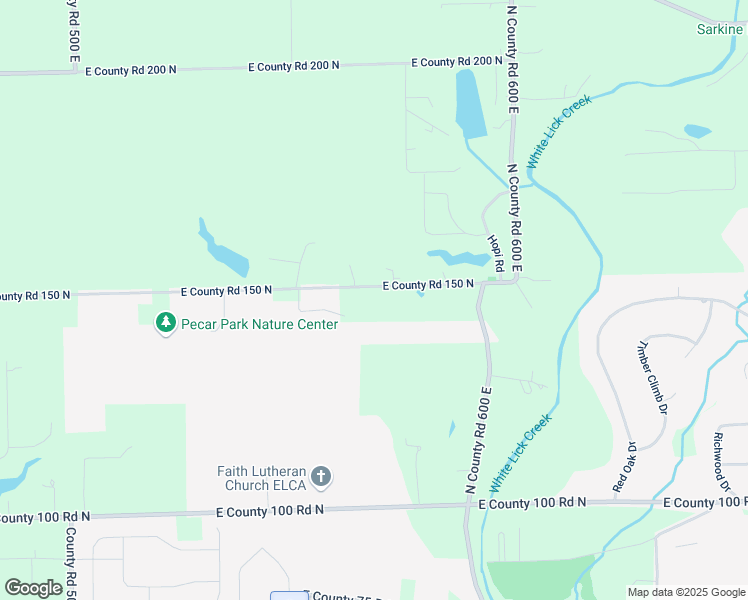 map of restaurants, bars, coffee shops, grocery stores, and more near 5735 East County Road 150 North in Avon