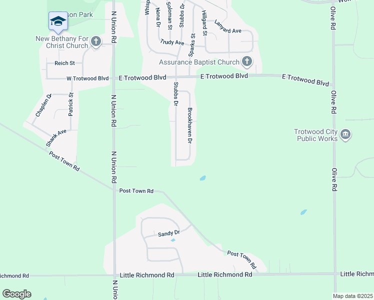 map of restaurants, bars, coffee shops, grocery stores, and more near 87 Brookhaven Drive in Trotwood