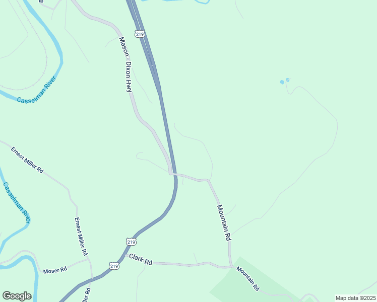 map of restaurants, bars, coffee shops, grocery stores, and more near 1537 Mountain Road in Meyersdale