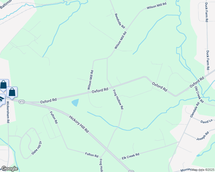 map of restaurants, bars, coffee shops, grocery stores, and more near 207 Oxford Road in Oxford