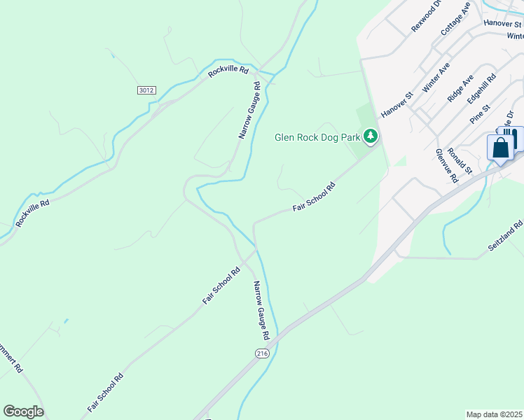 map of restaurants, bars, coffee shops, grocery stores, and more near 5858 Fair School Rd in Glen Rock