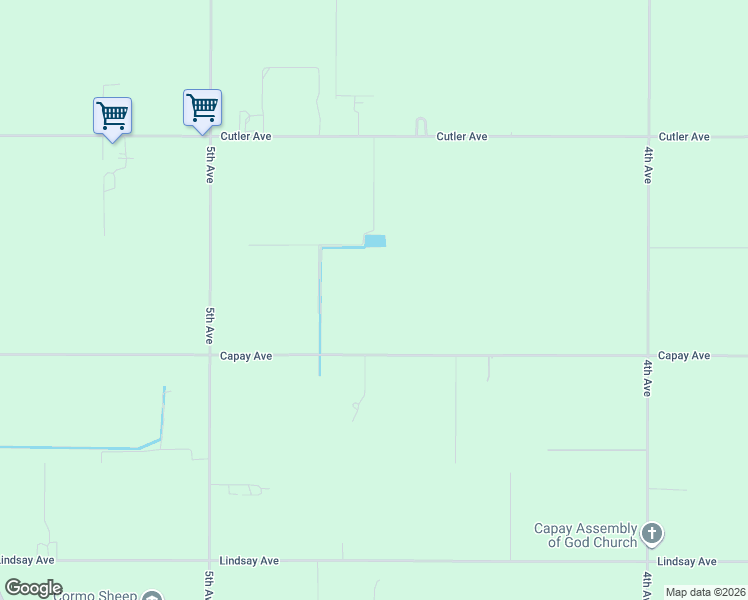 map of restaurants, bars, coffee shops, grocery stores, and more near 7378 Capay Avenue in Orland
