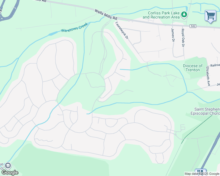 map of restaurants, bars, coffee shops, grocery stores, and more near 21 Beach Haven Way in Ocean Township