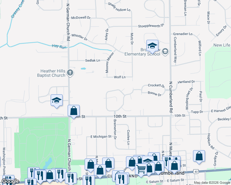 map of restaurants, bars, coffee shops, grocery stores, and more near 11313 Pine Mountain Place in Indianapolis