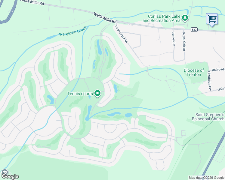 map of restaurants, bars, coffee shops, grocery stores, and more near 21 Beach Haven Way in Ocean Township