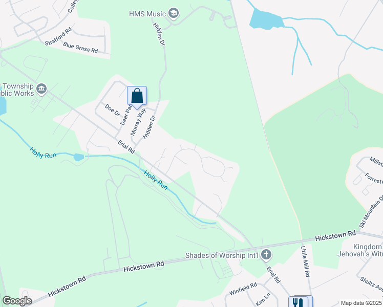 map of restaurants, bars, coffee shops, grocery stores, and more near 18 Fox Chase Drive in Camden County