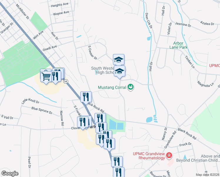 map of restaurants, bars, coffee shops, grocery stores, and more near 225 Bowman Road in Hanover