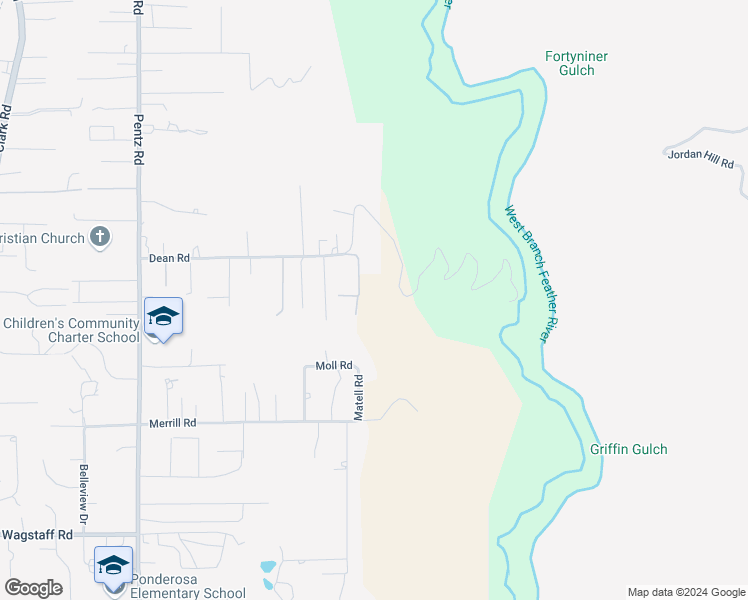 map of restaurants, bars, coffee shops, grocery stores, and more near 6888 Dean Place in Paradise