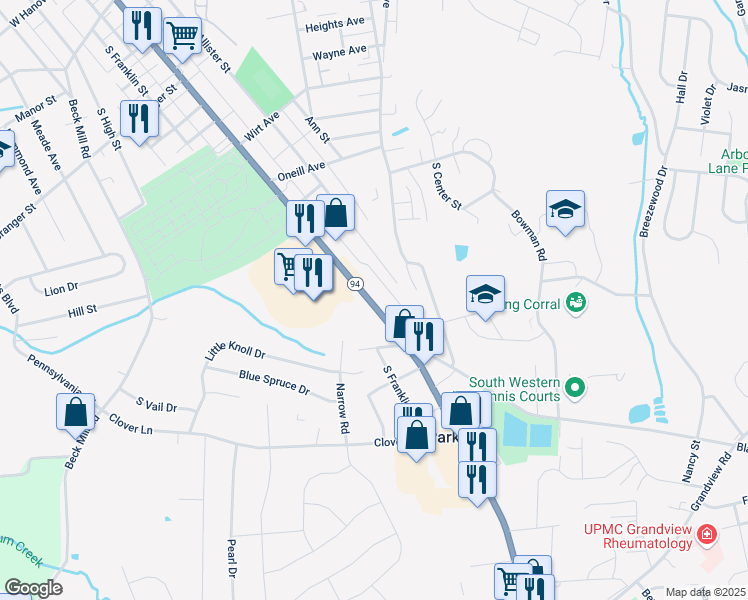 map of restaurants, bars, coffee shops, grocery stores, and more near 878 Baltimore Street in Hanover