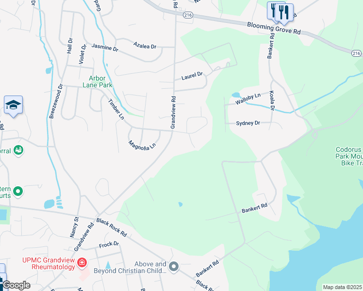 map of restaurants, bars, coffee shops, grocery stores, and more near 2288 Grandview Road in Hanover