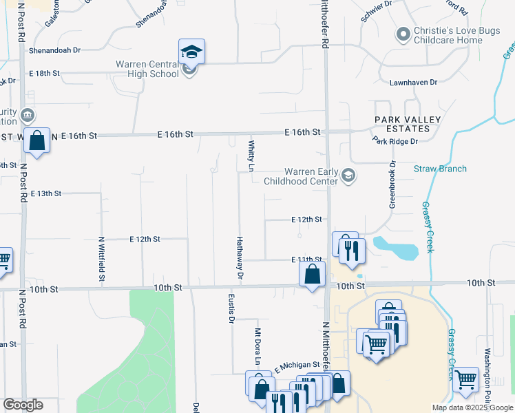 map of restaurants, bars, coffee shops, grocery stores, and more near 1304 Malvina Avenue in Indianapolis