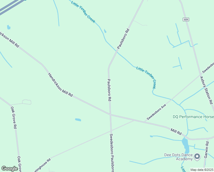 map of restaurants, bars, coffee shops, grocery stores, and more near Paulsboro Road in Swedesboro