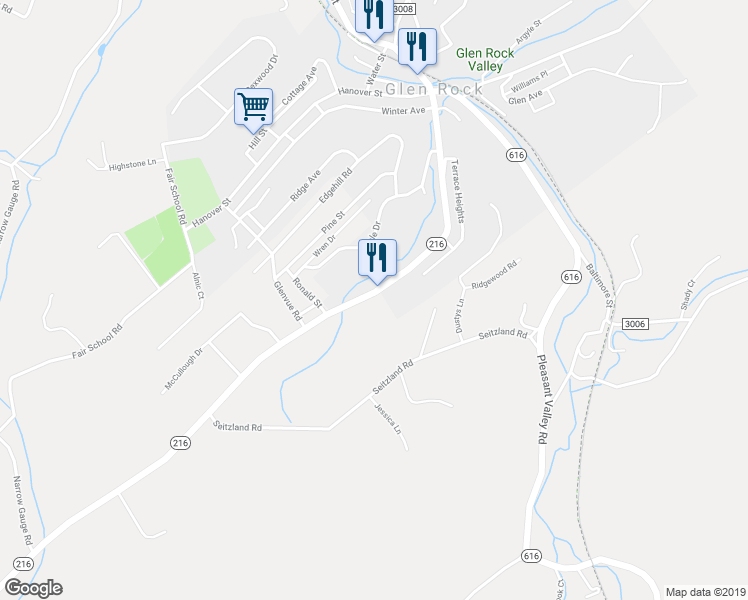map of restaurants, bars, coffee shops, grocery stores, and more near 810 Manchester Street in Glen Rock
